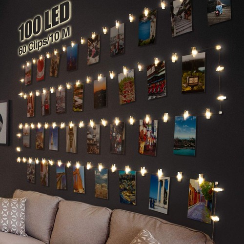 10m 100 led photo clip - led,