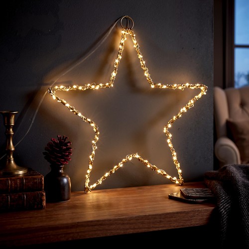 Star led fairy - light, gold
