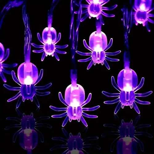 Halloween purple spider - spider, led