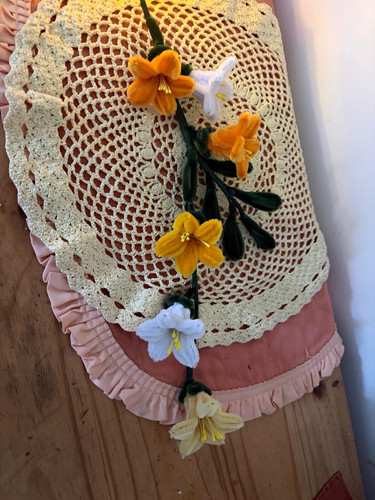 Handmade pipe cleaner hanging