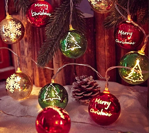 Led christmas bauble - led, string