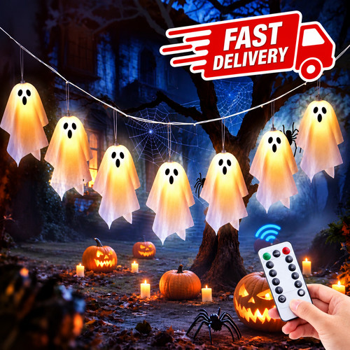 Halloween ghost lights - halloween,