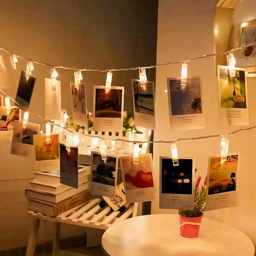 Led photo clip string lights - photo,