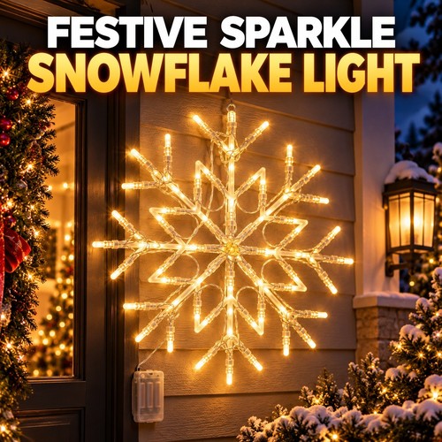 Led flashing snowflake - led,