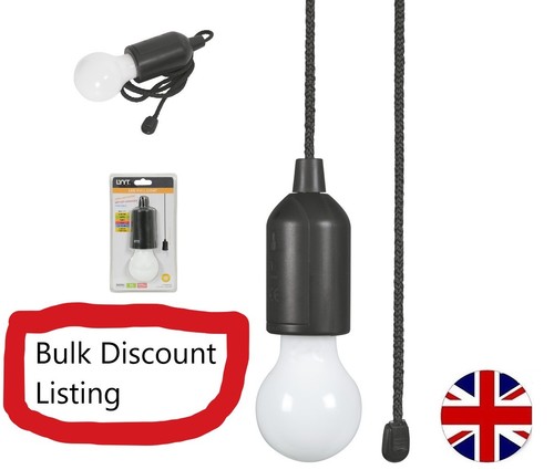 Led pull cord light - cord, hanging