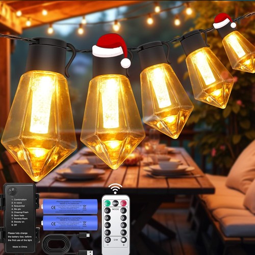 Outdoor string lights battery - lights,