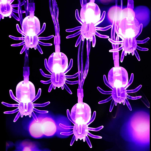 Led halloween spider string - led,