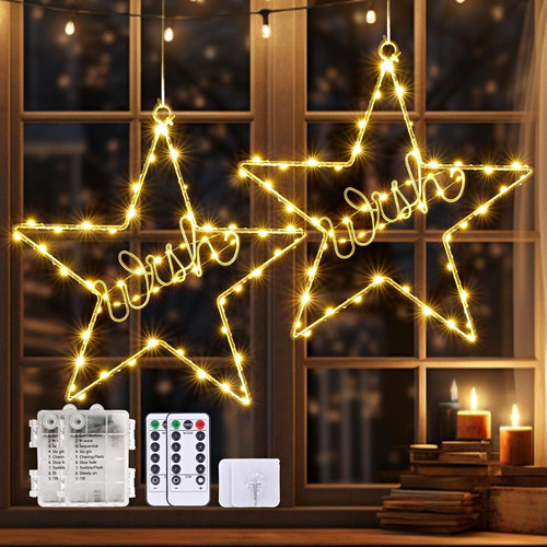 Pack led star window - led, string