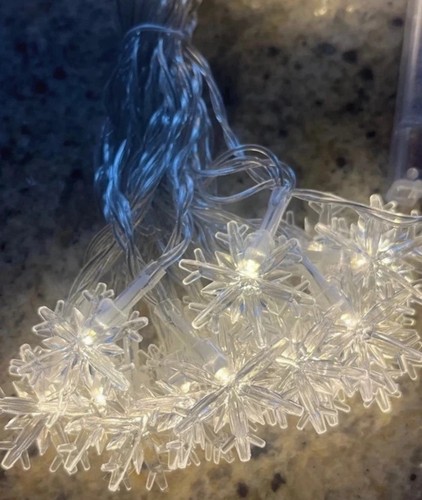 Led snowflake string lights - string,