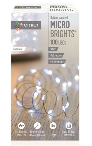 100 led wire lights white - led,